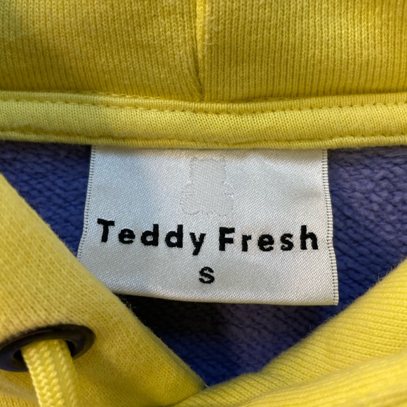Teddy Fresh Color-block Heavyweight 100% Cotton Hoodie Size Small EUC - Picture 8 of 13